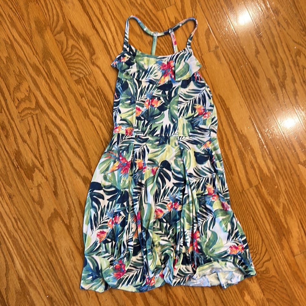 Abercrombie Kids Hawaiian Print Dress Size 11/12 white floral - worn one time